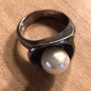 Sterling Silver and Cultured Pearl Ring
